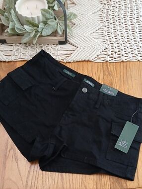 wild fable Black Women's Jean Cargo Shorts